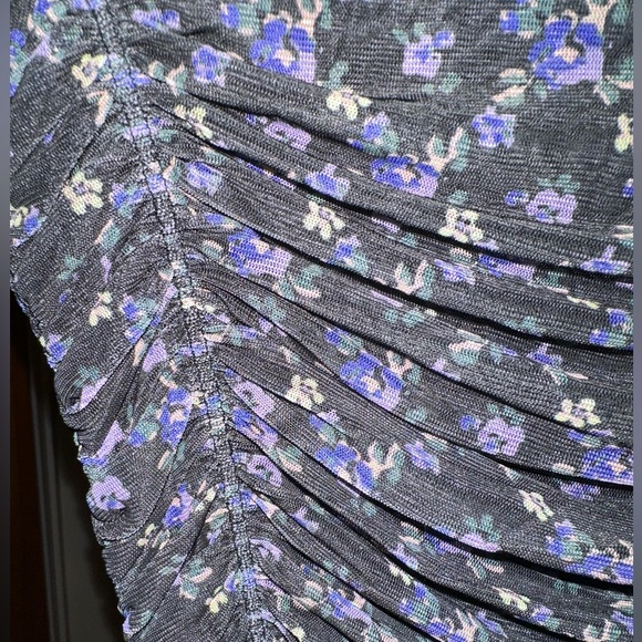 Free People Under It All Printed Mesh Bodysuit in Midnight Combo NEW - Picture 6 of 11